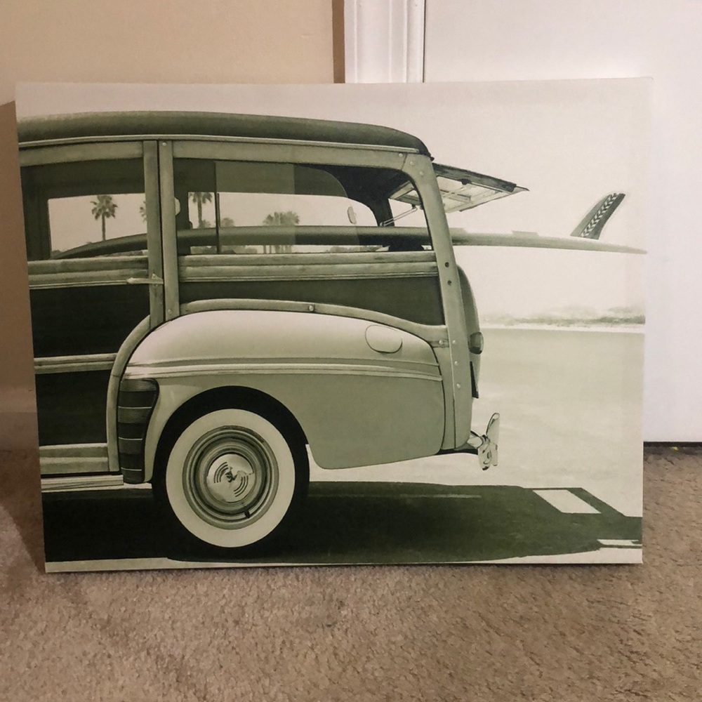 Vintage Back of Van Wall Canvas